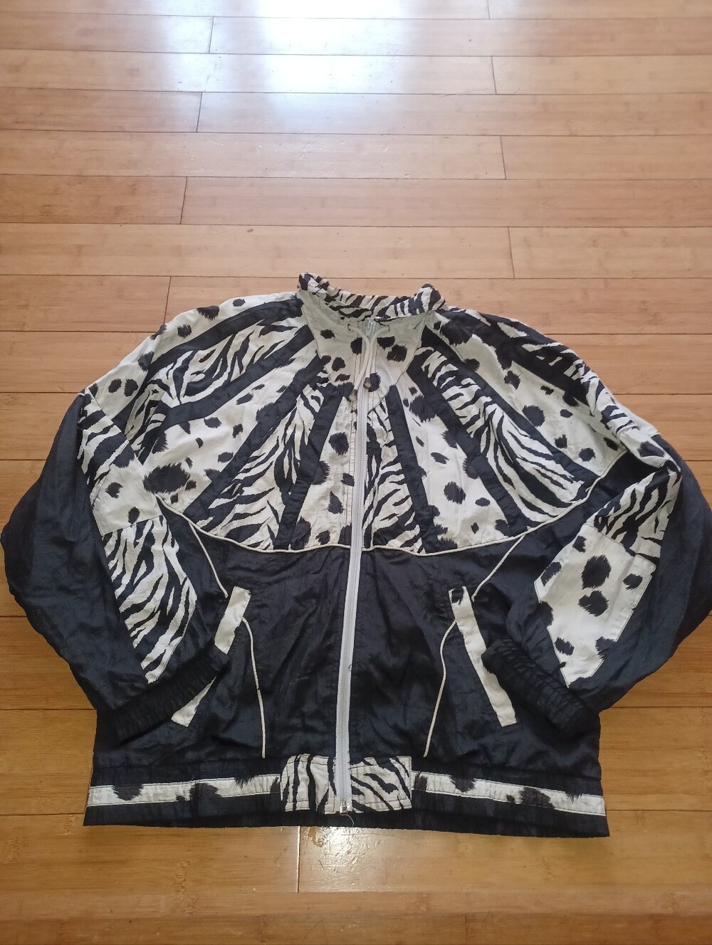 Vintage EVR Animal Print Windbreaker Jacket
